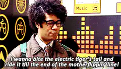 Richard Ayoade electric tiger's tail