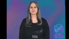 Woman signing ASL YES