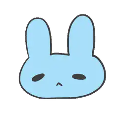 Blue bunny turns red