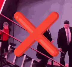 Donald Trump falls down stairs