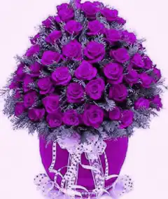 sparkling purple rose bouquet