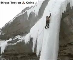 Ice climber falls off giant icicle