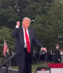 Donald Trump dancing on stage