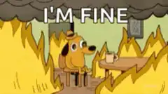 This is fine dog in burning room