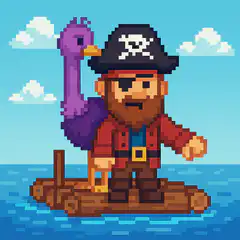 pixel art pirate waving