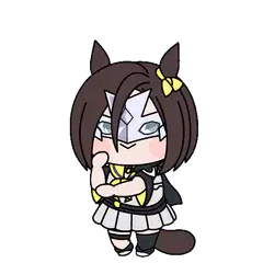 Chibi horse girl with mask