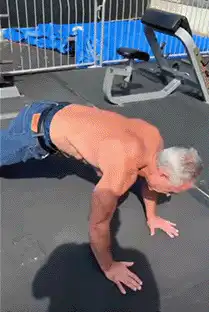 Robert F. Kennedy Jr. doing pushups