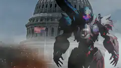 Giant Robot in Front of US Capitol