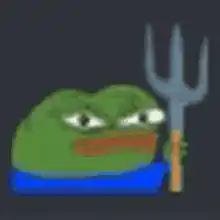 Pepe with a pitchfork