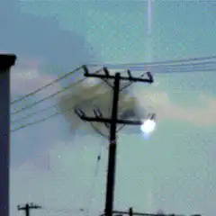 Power pole explosion