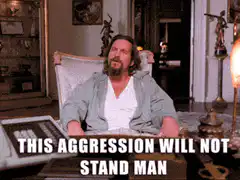 The Dude This Aggression Will Not Stand Man