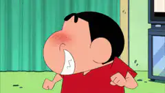 Crayon Shin-chan laughing hysterically