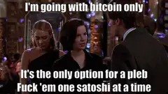 I'm going with bitcoin only meme
