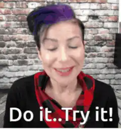 Woman encouraging someone to try something