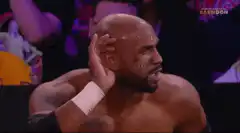 Bobby Lashley touching his head