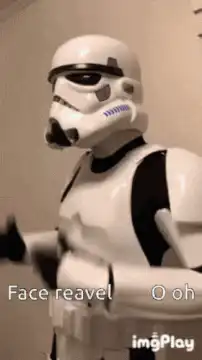 Stormtrooper face reveal unicorn