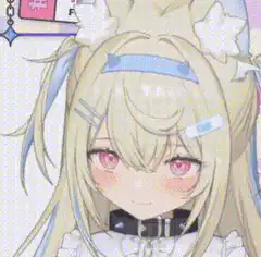 blushing anime girl with star hair clips