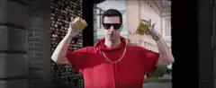 Man in red hoodie reveals gold bars