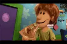Shaggy eats Scooby snack