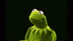 Kermit the Frog looking up