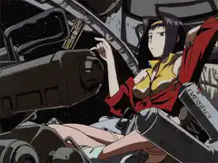 Faye Valentine in the Swordfish II cockpit