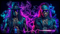 Neon Rockers with Smoke