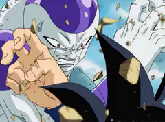 Goku punches Frieza