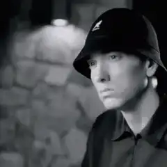 Eminem giving the middle finger