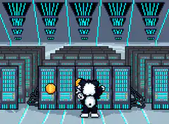pixel art cat juggling balls