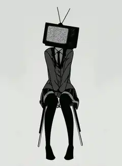 TV Head Girl Sitting