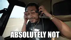 Man in helicopter says absolutely not