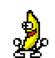 pixel art banana dancing