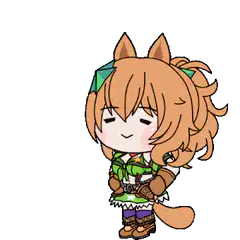 chibi horse girl smiling