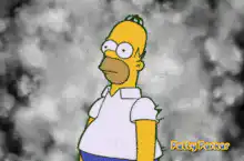 Homer Simpson disintegrating