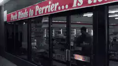 Dude and Leonard exit store with Big Gulp