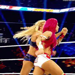 Wrestler slaps and throws opponent