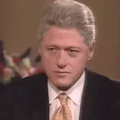 Bill Clinton serious face