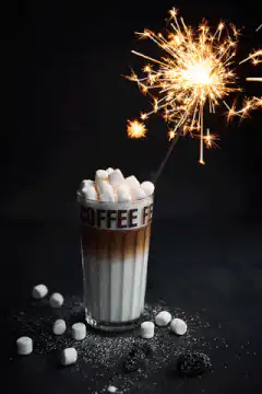 Coffee Frappuccino with Sparkler