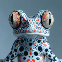 Frog morphing into alien