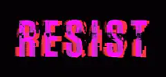 Glitchy RESIST text