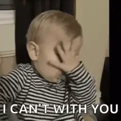 Toddler facepalm I can't with you