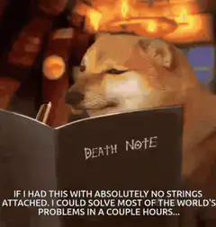 Doge reading Death Note