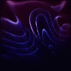 Abstract purple and blue fractal waves