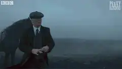 Peaky Blinders man enters phone booth