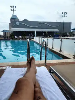 legs by poolside