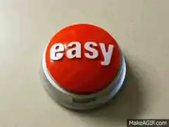 Hand presses the easy button