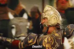 Warrior yelling Death