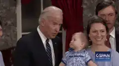 Joe Biden kisses baby