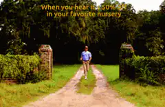 Man running excitedly down a path