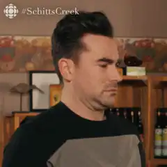 David Rose grimacing in Schitt's Creek
